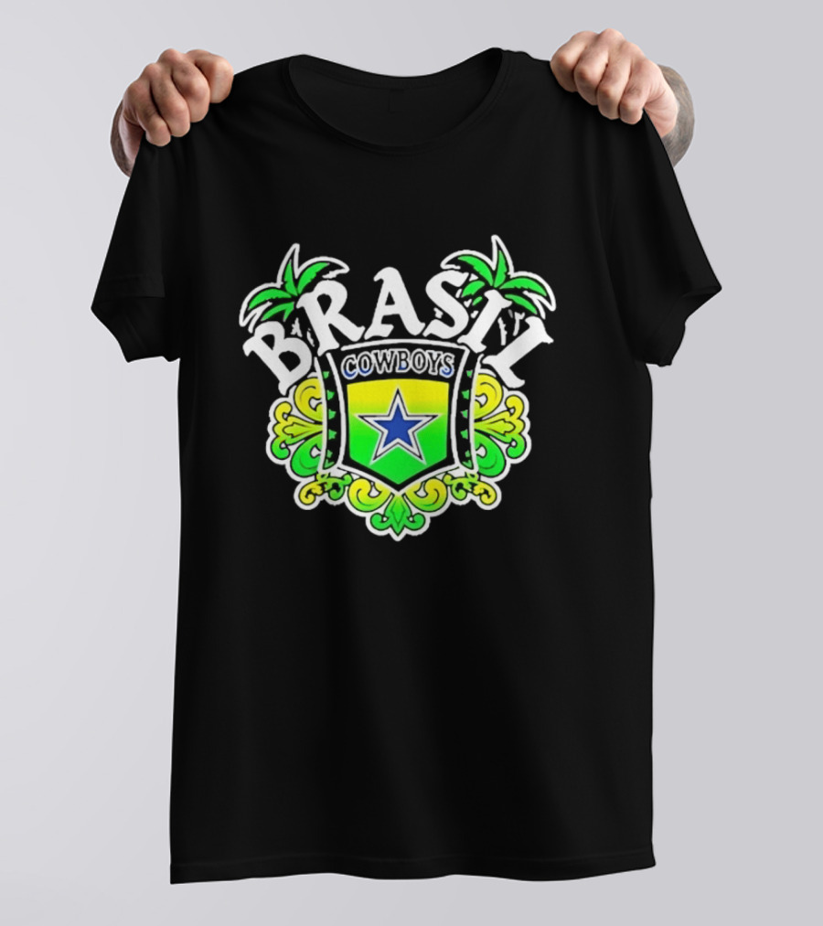 Brasil Cowboys Brazil Badge Palm Stars T-Shirt