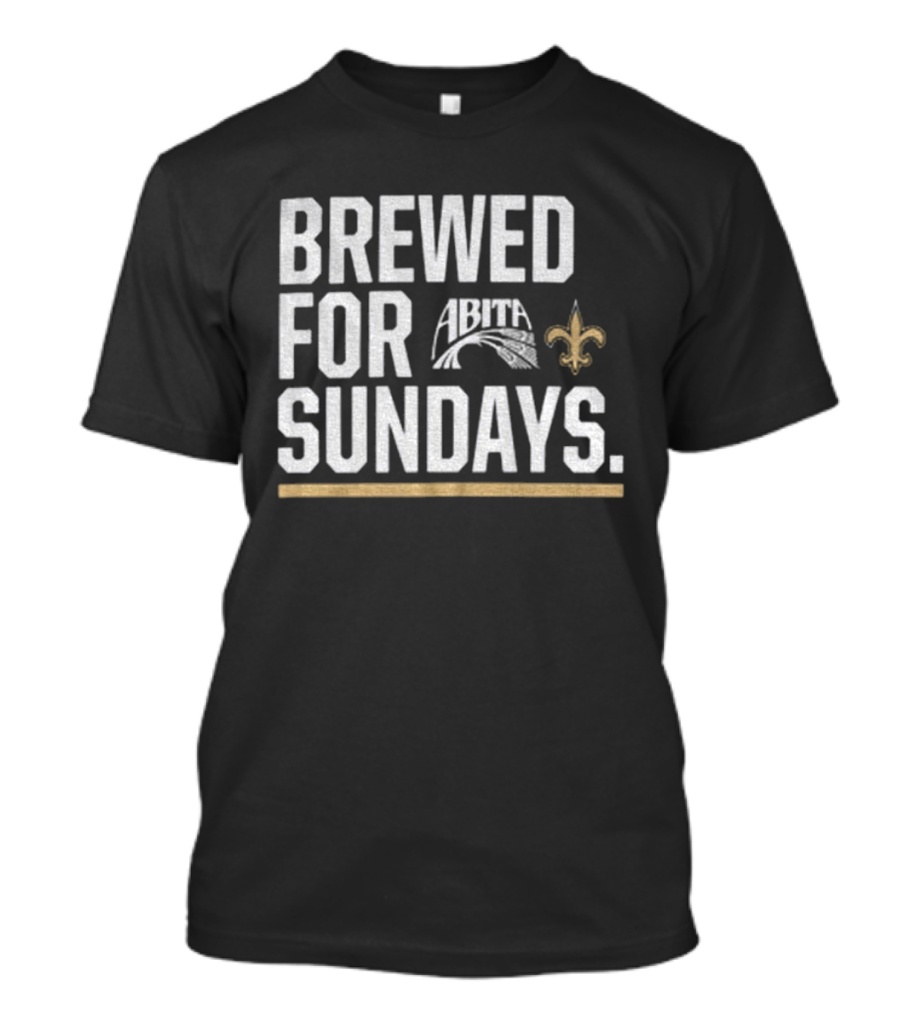 Brewed For Sundays New Orleans Saints Fleur De Lis Abita T-Shirt