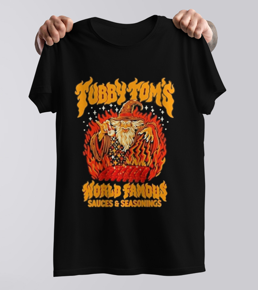 Tubby Tom's World Famous Sauces And Seasonings Wizard T-Shirt