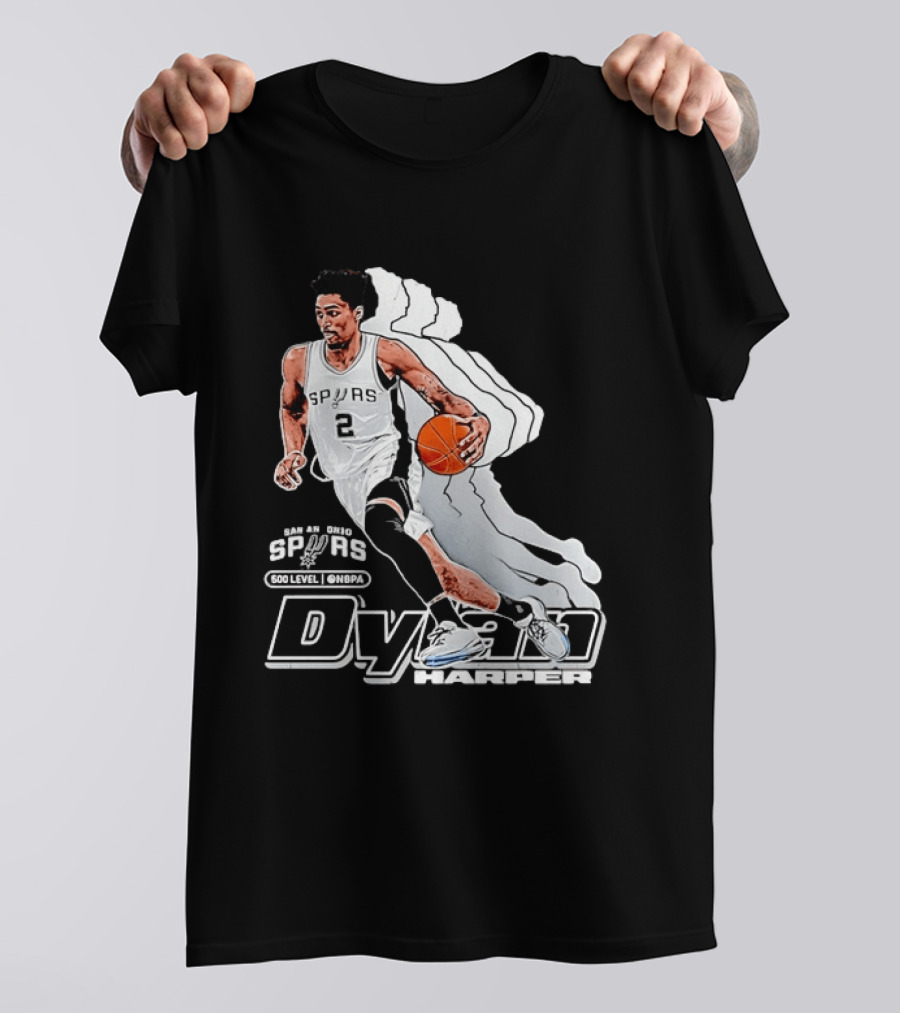 Dylan Harper Number 2 San Antonio Spurs NBA 500 Level @NBPA T-Shirt