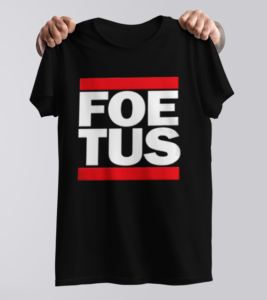 Foetus White Letters With Red Bars T-Shirt