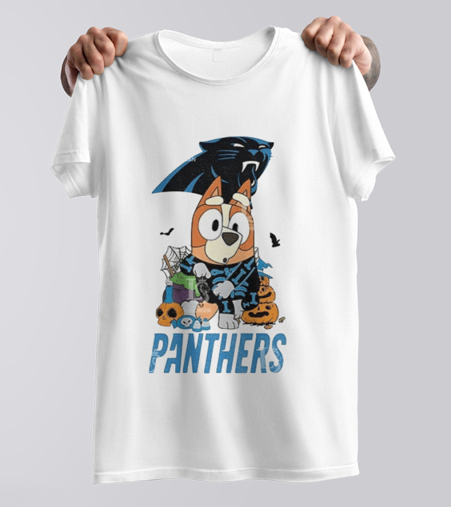 Carolina Panthers Bluey Halloween 2026 Fun Fan Collab T-Shirt