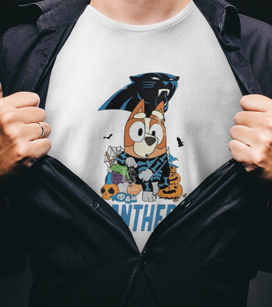 Carolina Panthers Bluey Halloween 2026 Fun Fan Collab T-Shirt