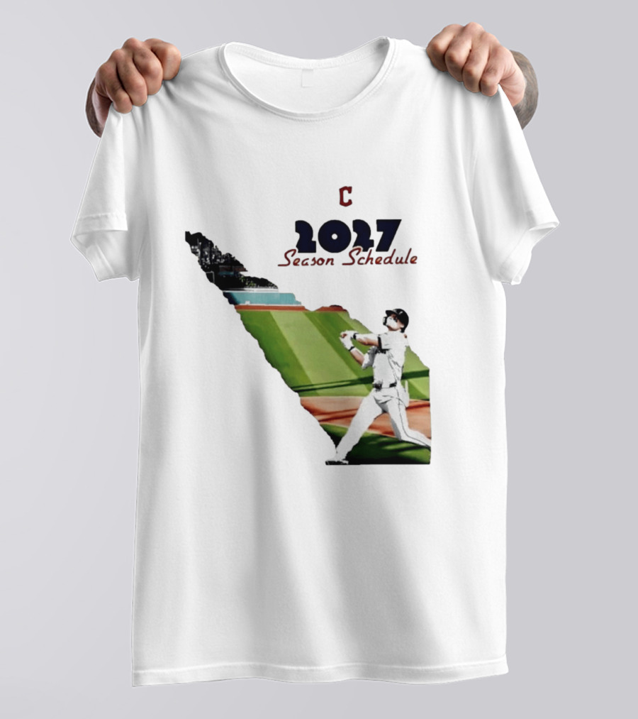 Cleveland Baseball 2027 Season Schedule Batter Action T-Shirt