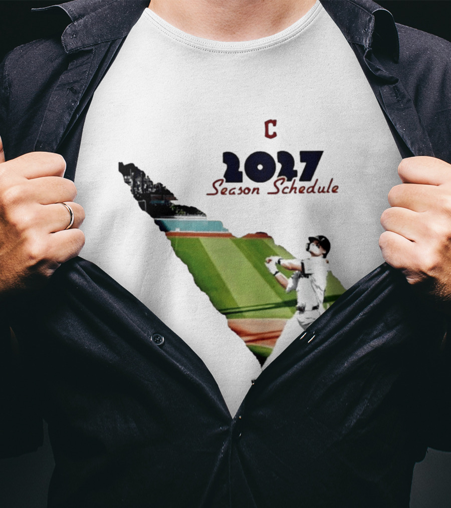 Cleveland Baseball 2027 Season Schedule Batter Action T-Shirt