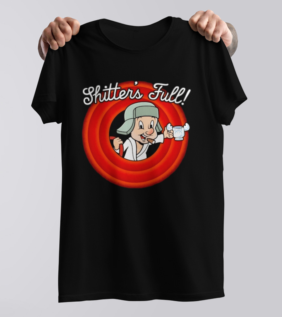 Shitter's Full Cousin Christmas Vacation Cartoon Character Cigar And Robe T-Shirt