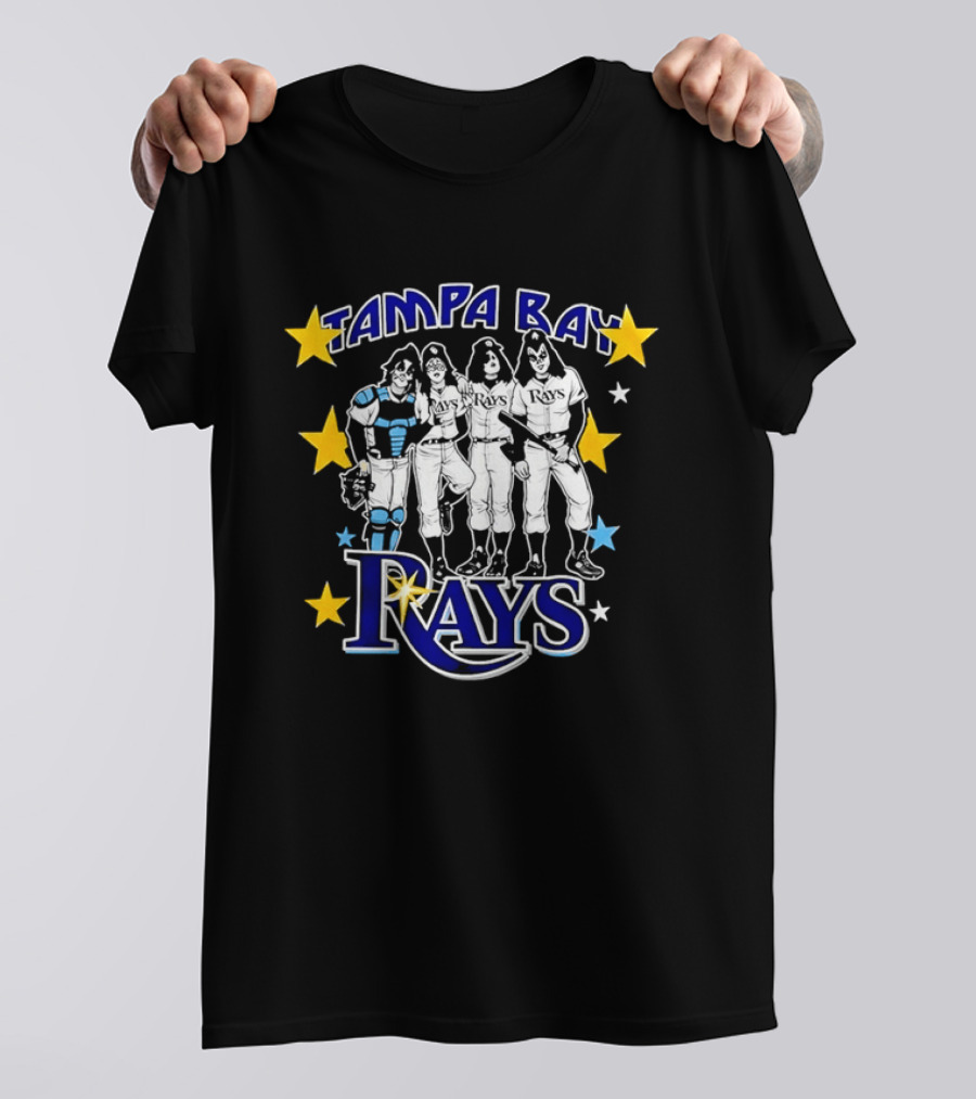 Tampa Bay Rays Kiss Band Members Stars Mashup T-Shirt
