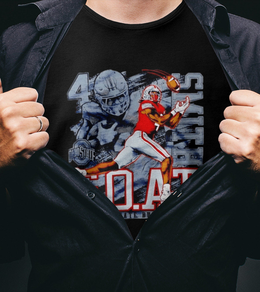 Ohio State Buckeyes G.O.A.T Jaxon Smith Njigba Football 4 T-Shirt