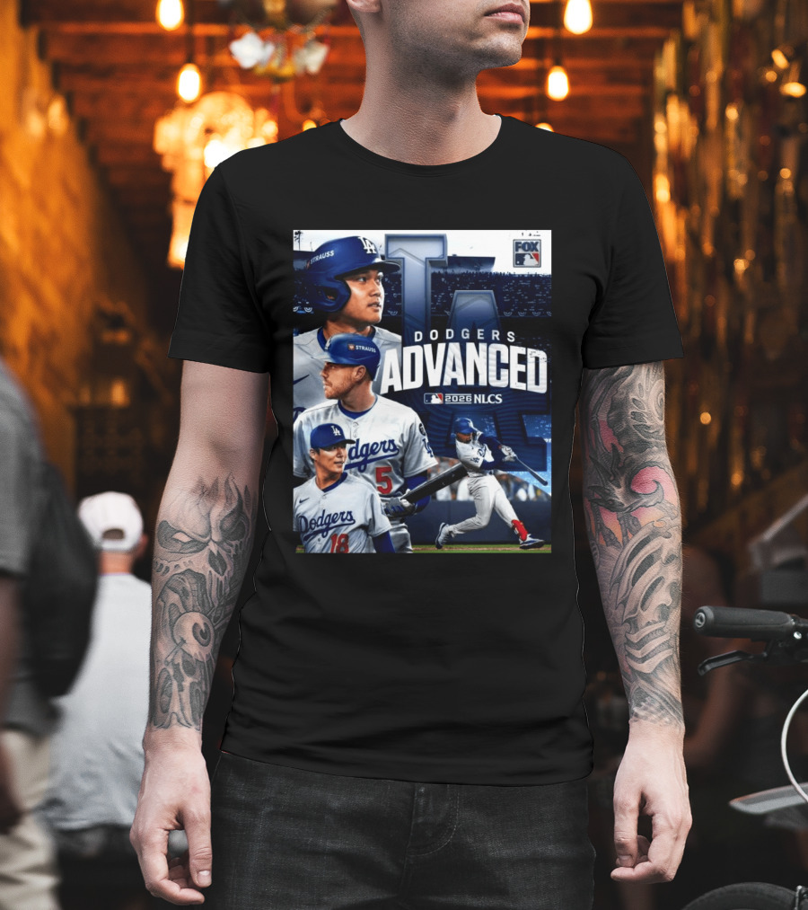 Dodgers Advanced To 2026 NLCS With Fox MLB Coverage T-Shirt