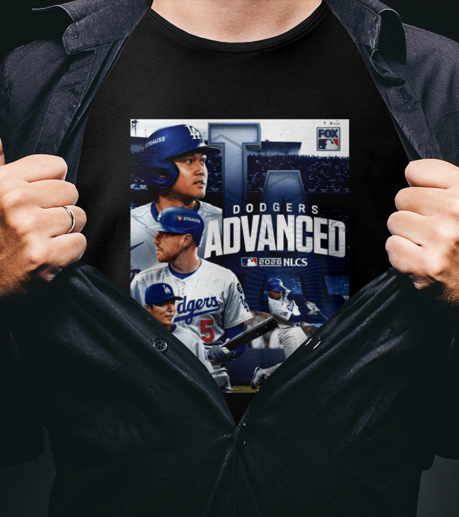 Dodgers Advanced To 2026 NLCS With Fox MLB Coverage T-Shirt