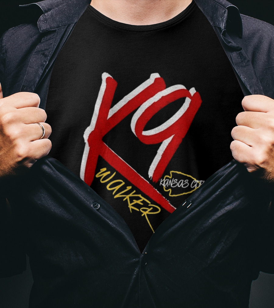 K9 Walker Kansas City Chiefs Football T-Shirt