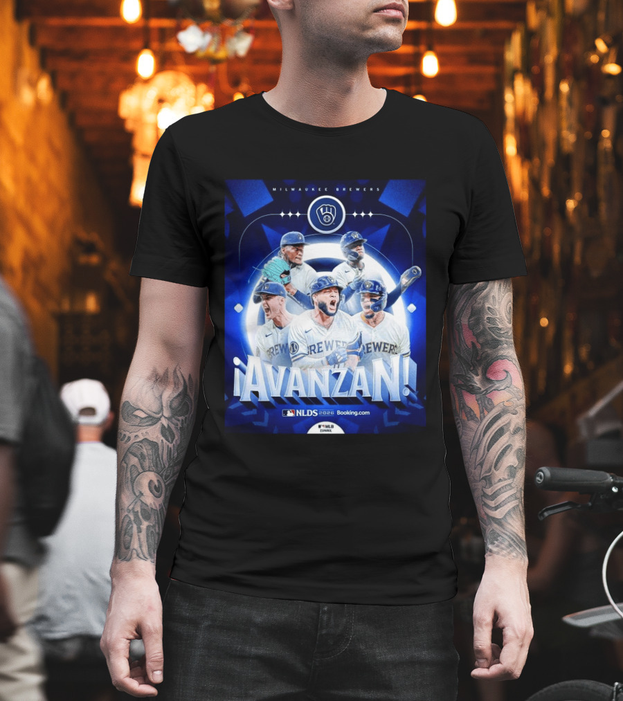 Milwaukee Brewers NLDS 2026 Avanzan MLB Playoffs Celebration T-Shirt