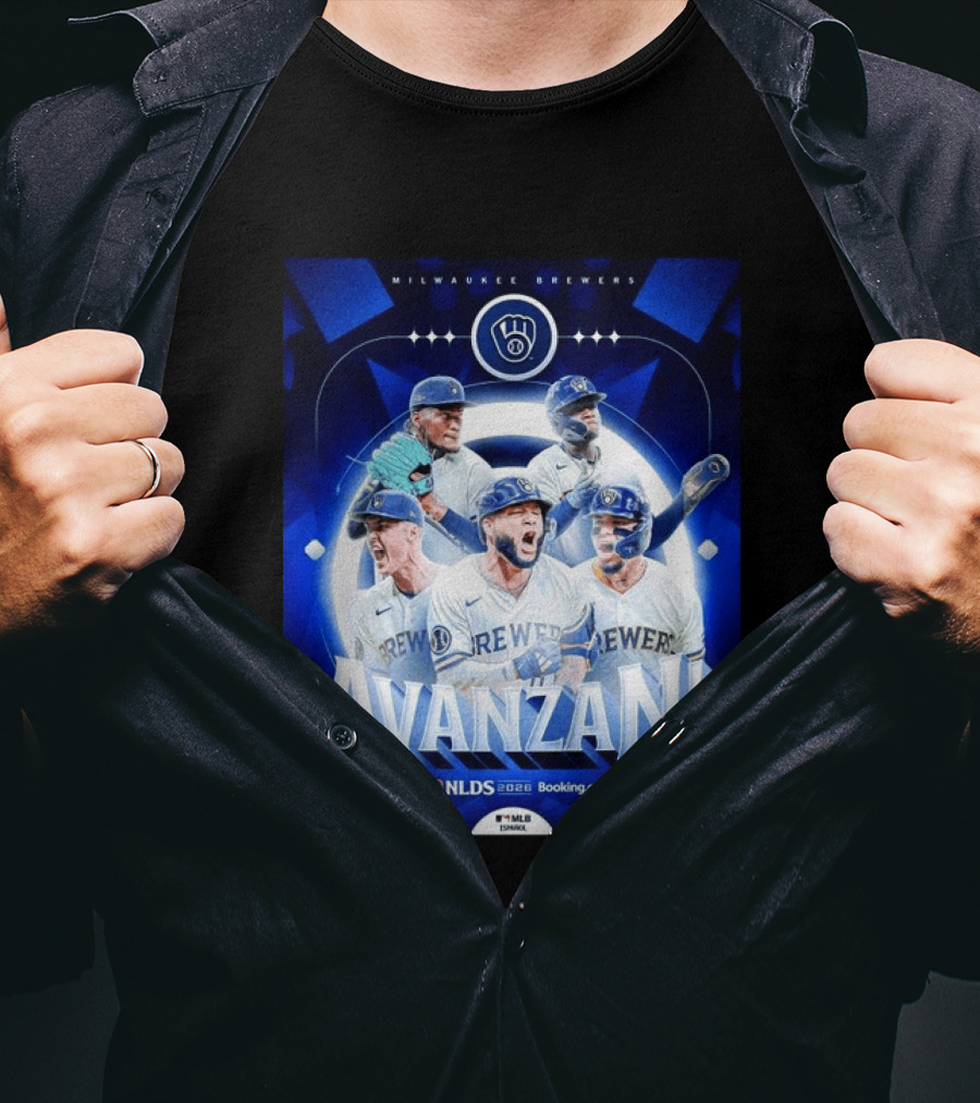 Milwaukee Brewers NLDS 2026 Avanzan MLB Playoffs Celebration T-Shirt