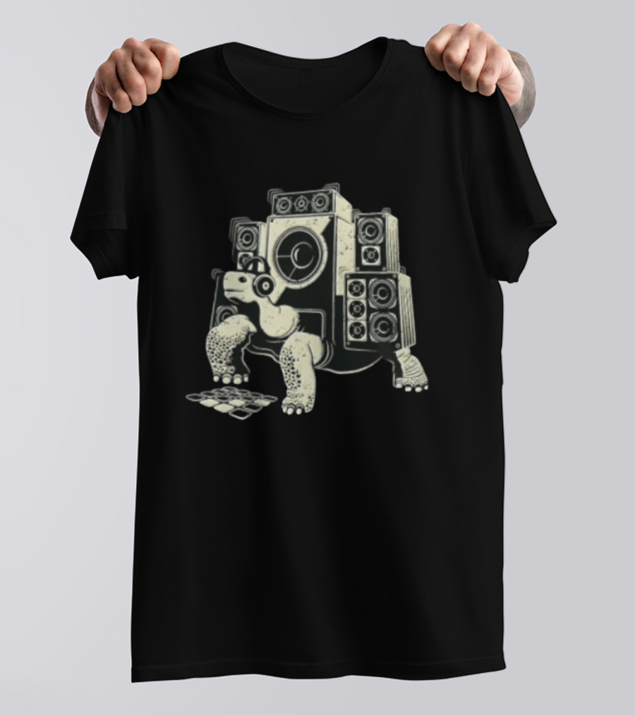 Turtle Wearing Headphones With Surround Sound Speakers T-Shirt
