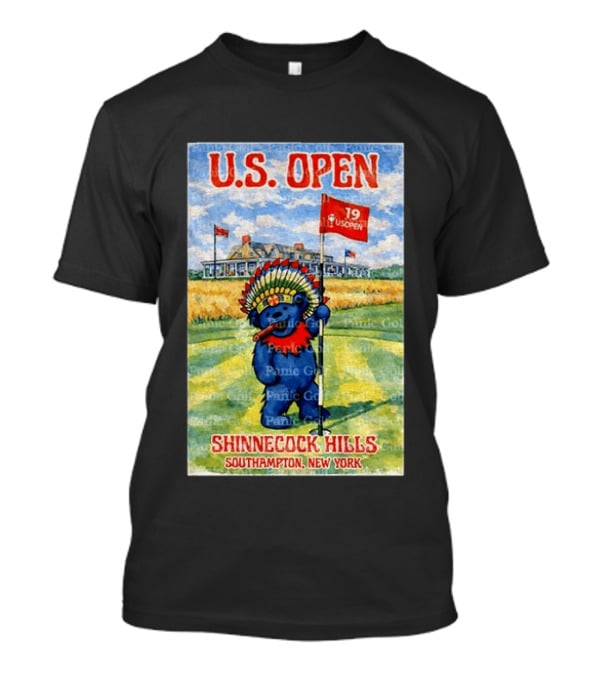 U.S. Open Shinnecock Hills Southampton New York Grateful Dead Dancing Bear Golf Course T-Shirt