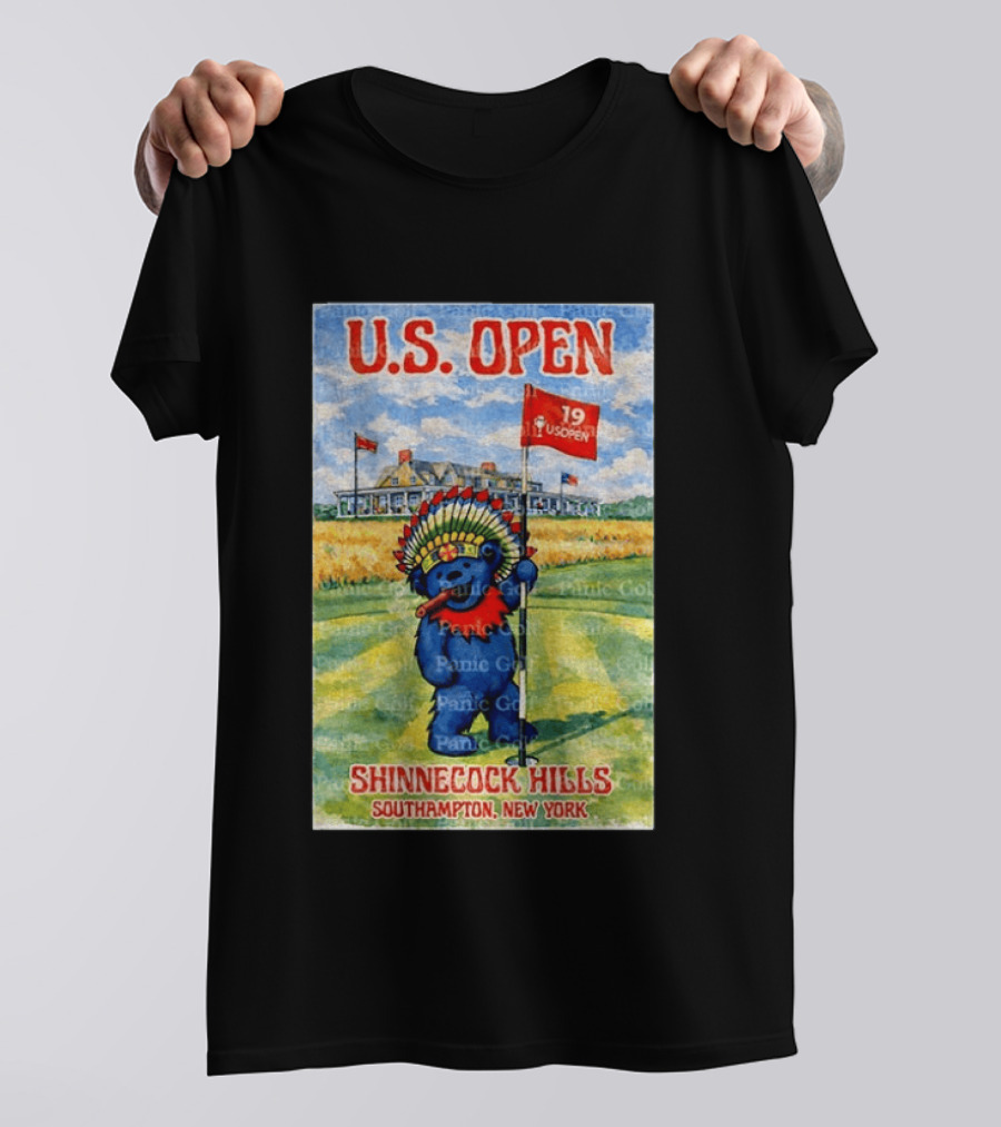 U.S. Open Shinnecock Hills Southampton New York Grateful Dead Dancing Bear Golf Course T-Shirt