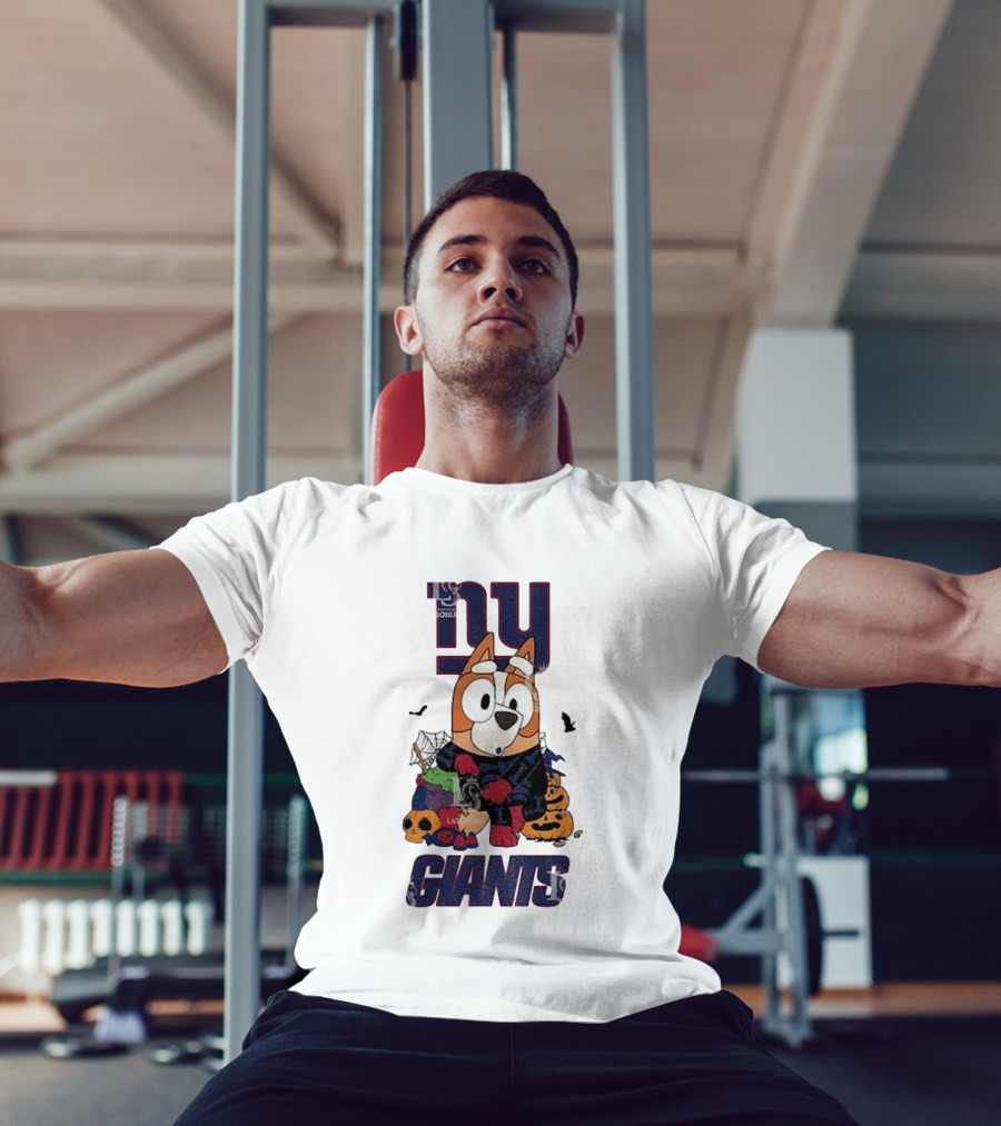 New York Giants Bluey Halloween 2026 Pumpkin Celebration T-Shirt