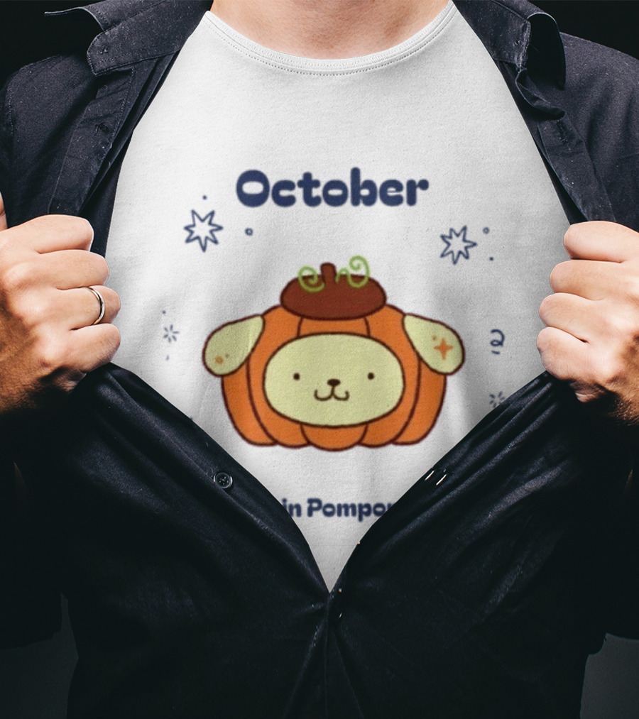 October Pumpkin Pompompurin Sanrio Halloween T-Shirt