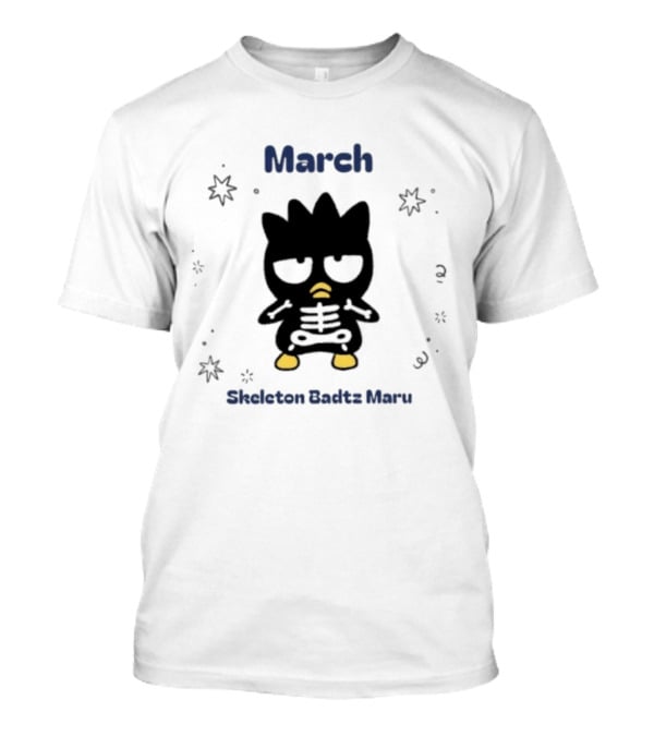 Sanrio Halloween Skeleton Badtz Maru March T-Shirt