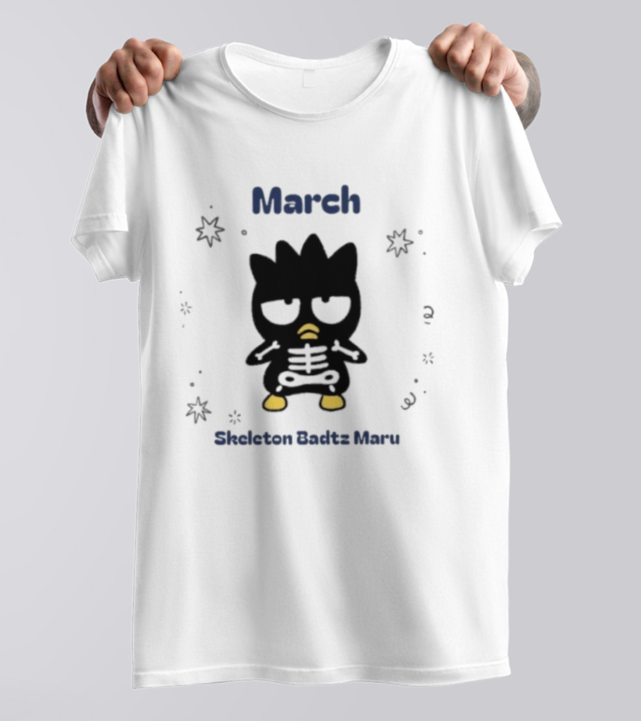 Sanrio Halloween Skeleton Badtz Maru March T-Shirt