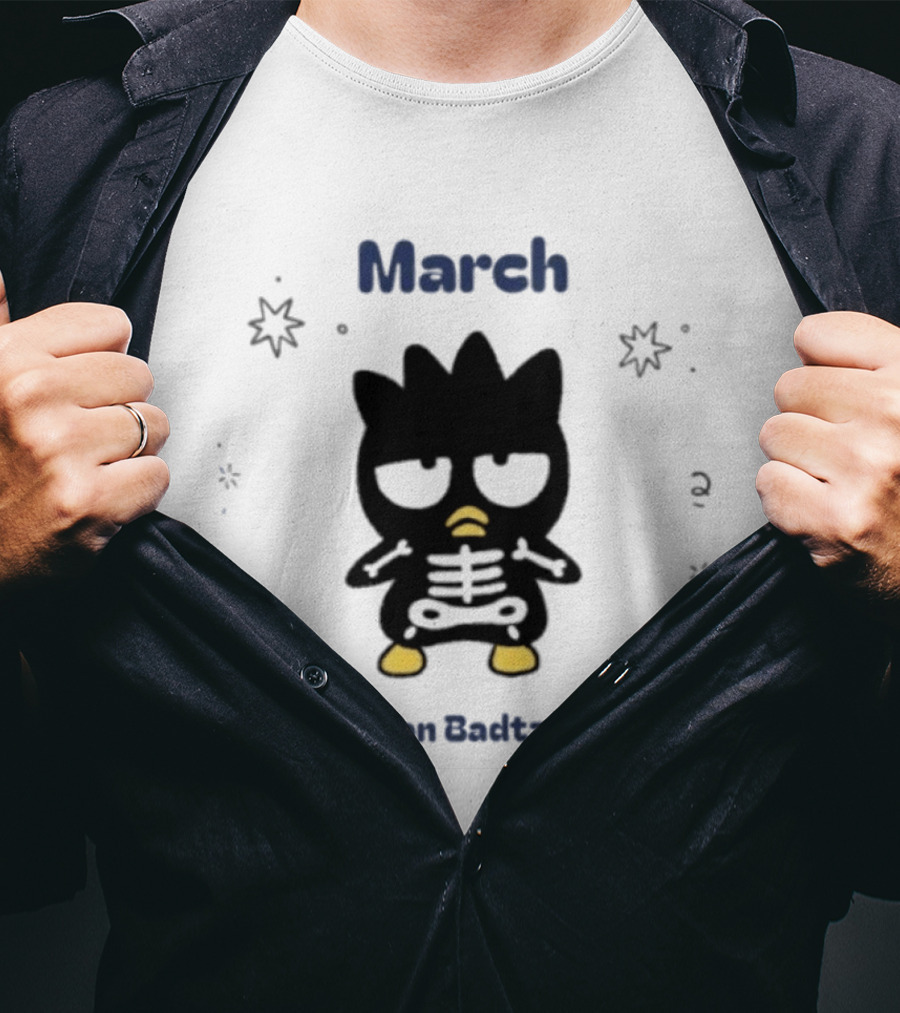 Sanrio Halloween Skeleton Badtz Maru March T-Shirt