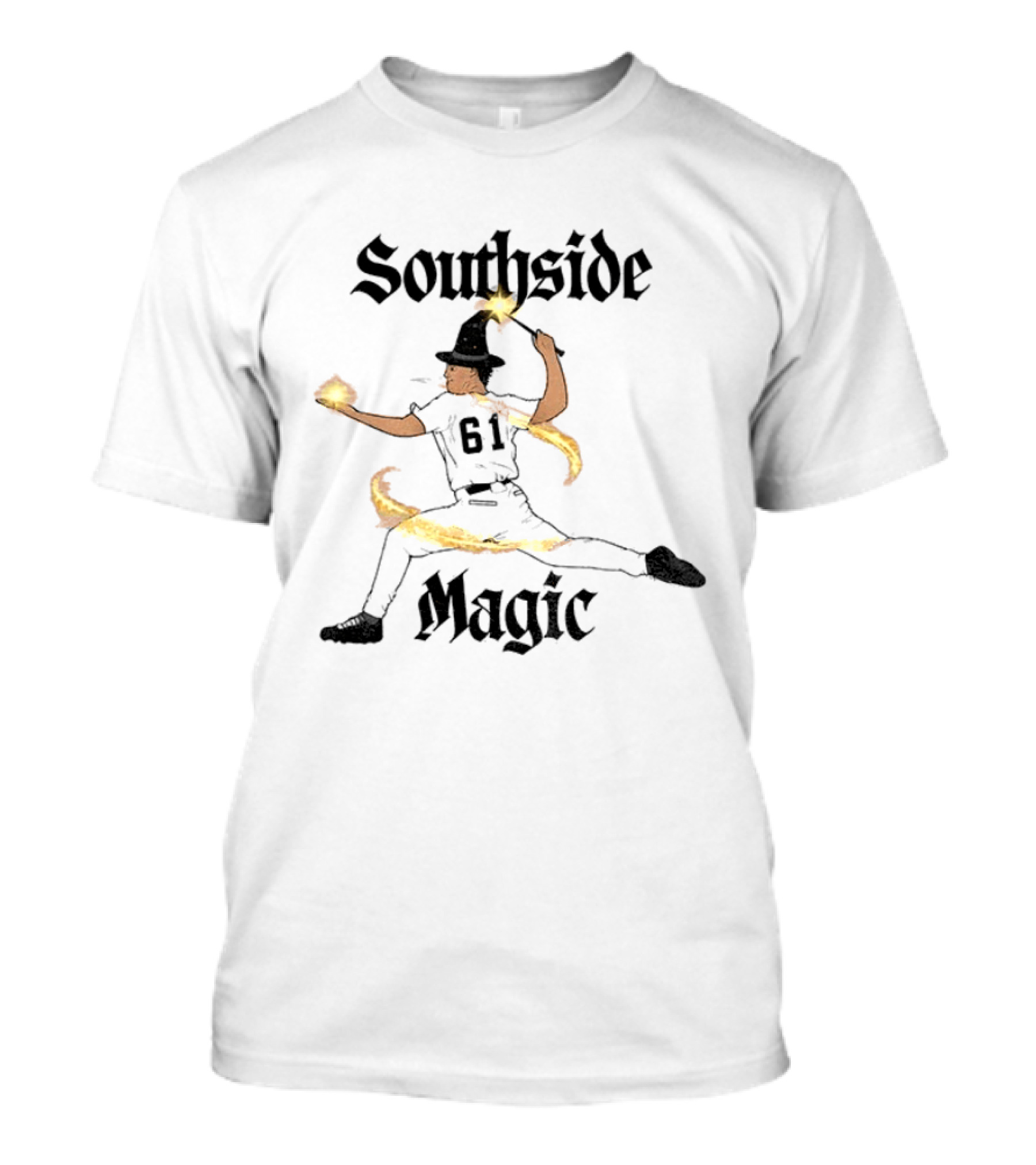 Southside Magic Wizard Baseball Chicago White Sox Postseason 61 Mike Vasil T-Shirt