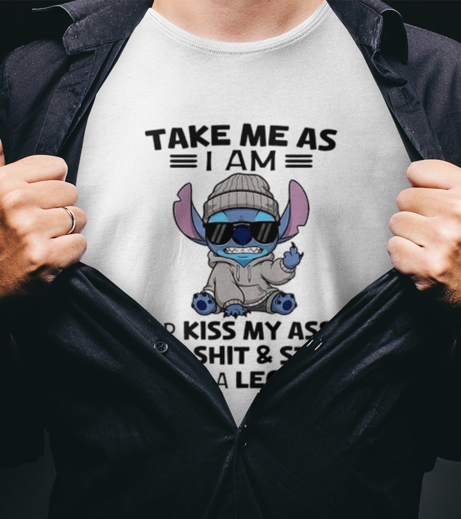 Take Me As I Am Stitch Attitude Saying T-Shirt