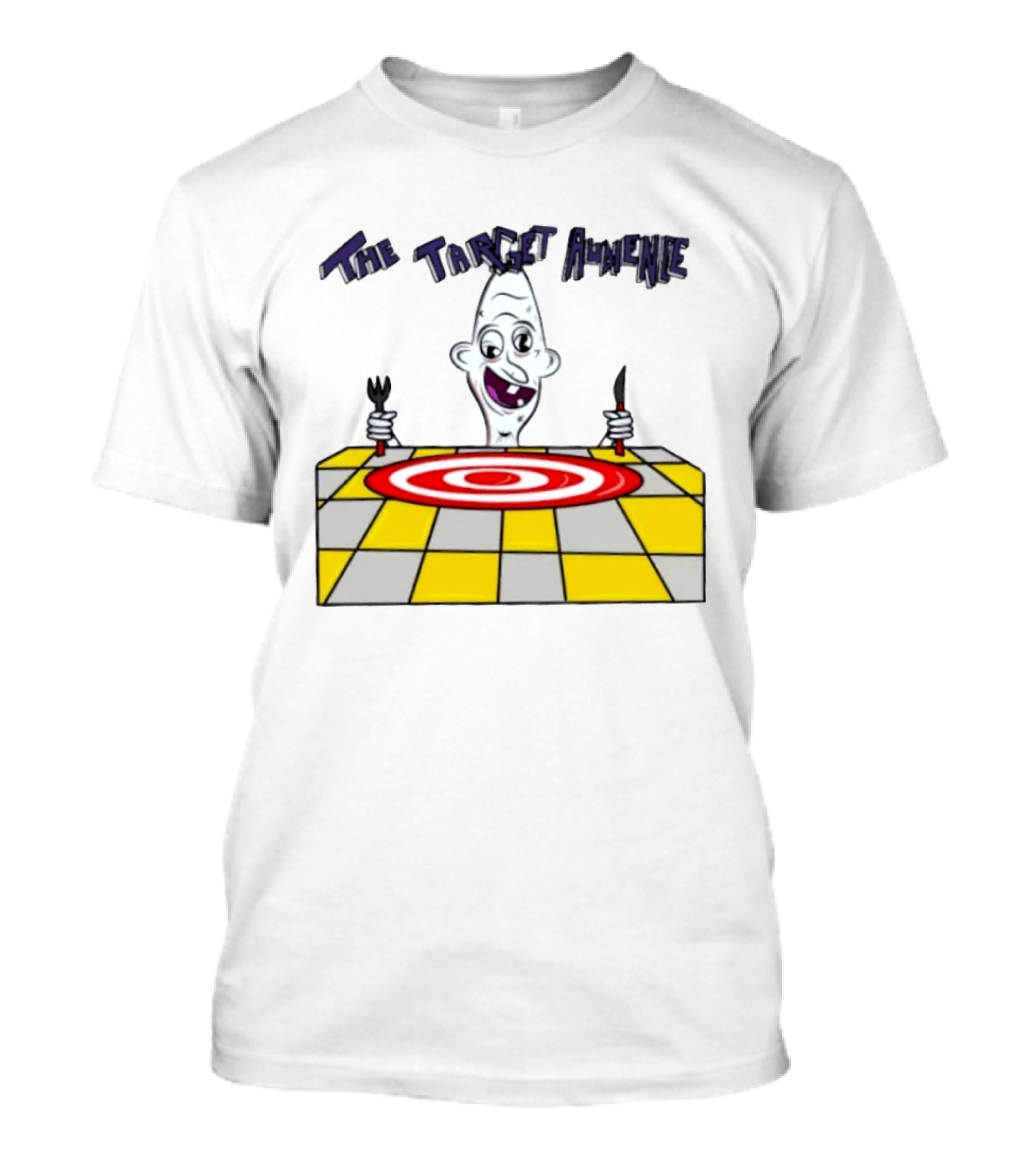 The Target Audience Cartoon Character With Fork And Knife T-Shirt