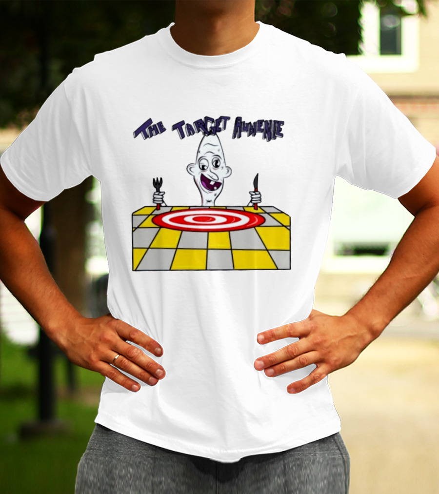 The Target Audience Cartoon Character With Fork And Knife T-Shirt