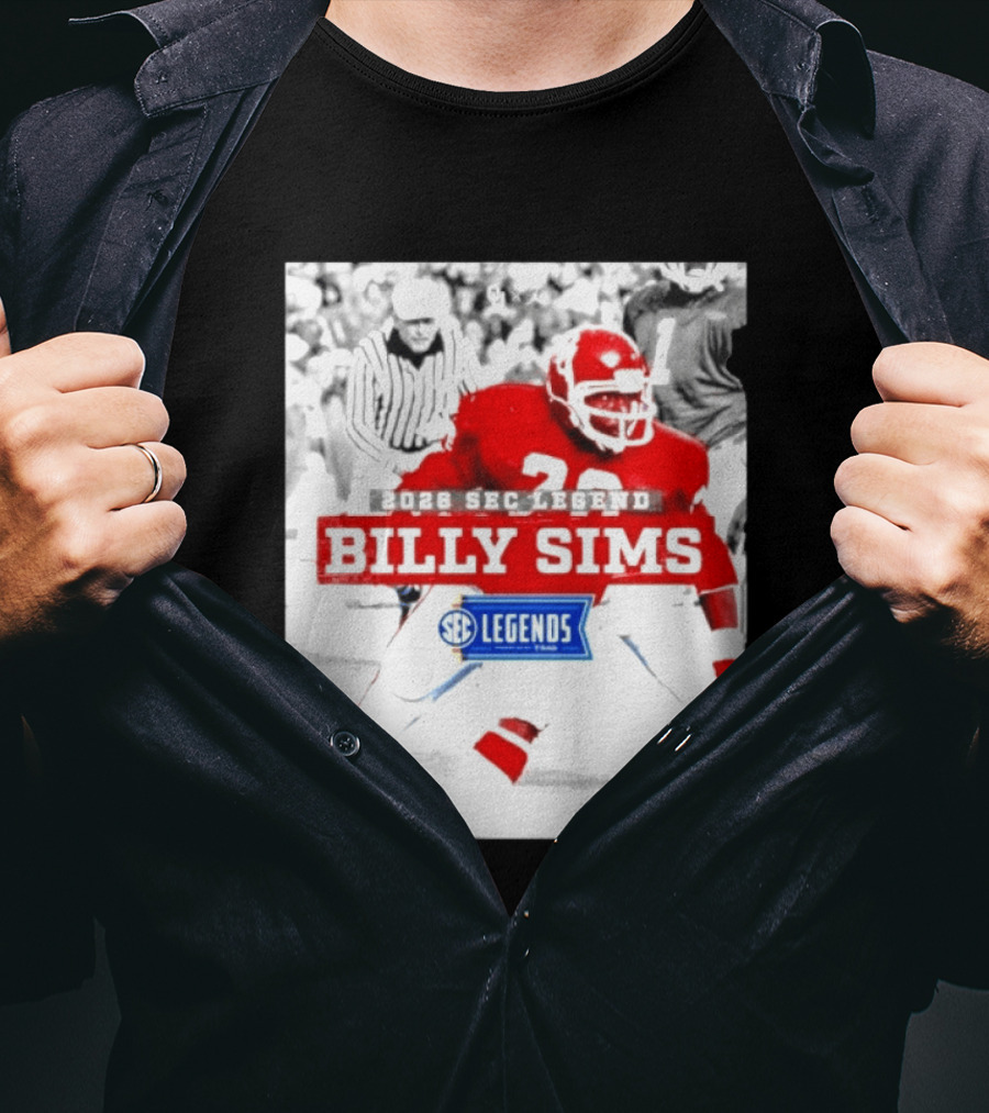 2026 SEC Legend Billy Sims Oklahoma Sooners Football T-Shirt
