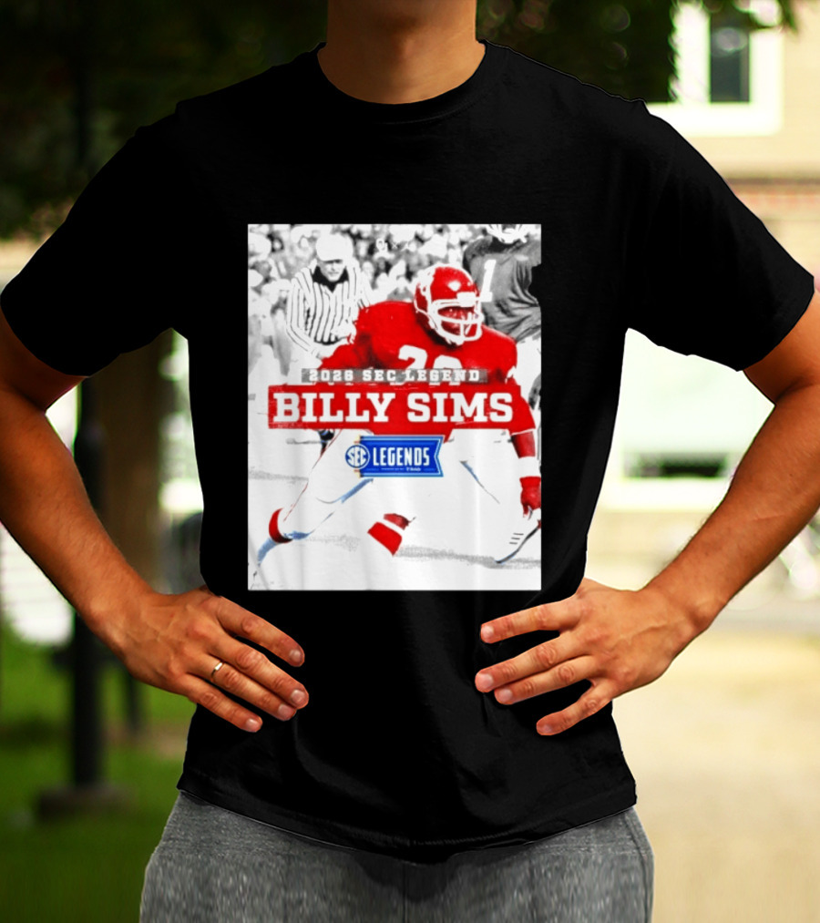 2026 SEC Legend Billy Sims Oklahoma Sooners Football T-Shirt