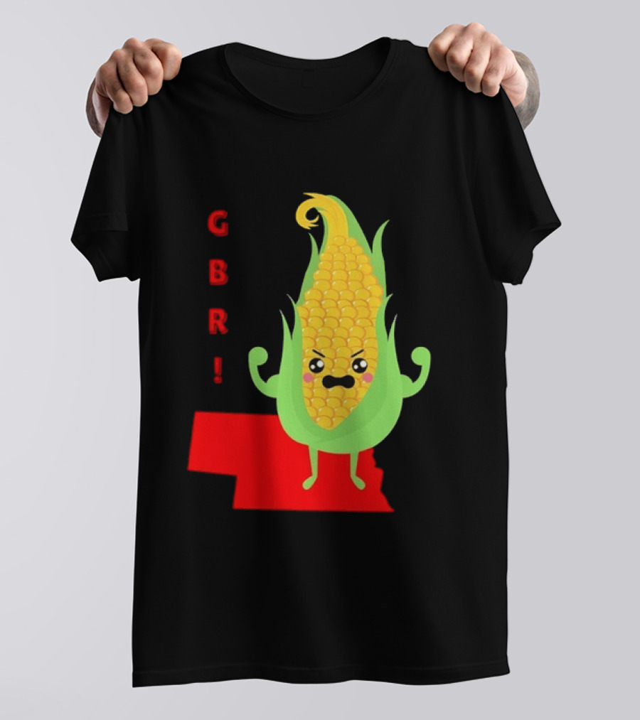GBR Nebraska Corn Go Big Red Cornhusker Spirit T-Shirt
