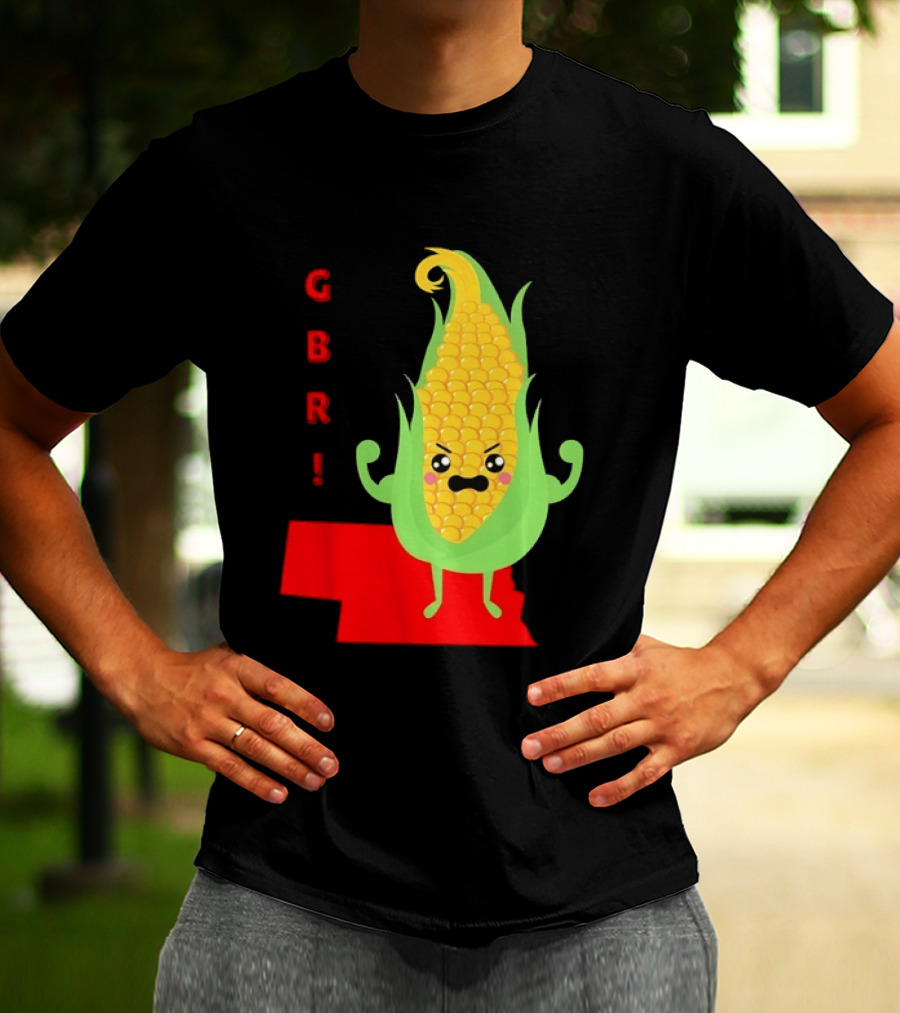 GBR Nebraska Corn Go Big Red Cornhusker Spirit T-Shirt