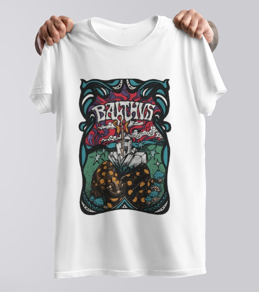 Balthvs Psychedelic Artwork With Crystals And Tortoise T-Shirt