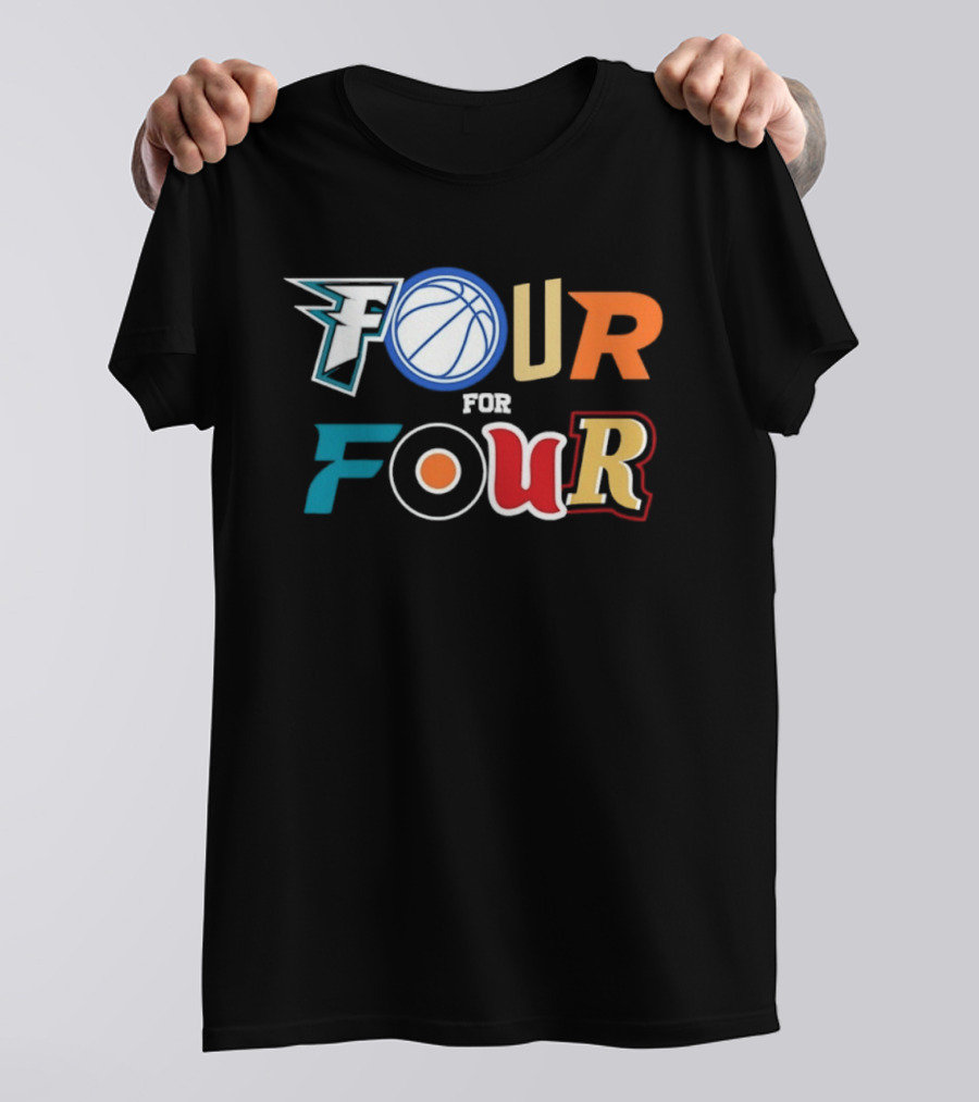 Four For Four Philadelphia Basketball Baseball Hockey Football T-Shirt