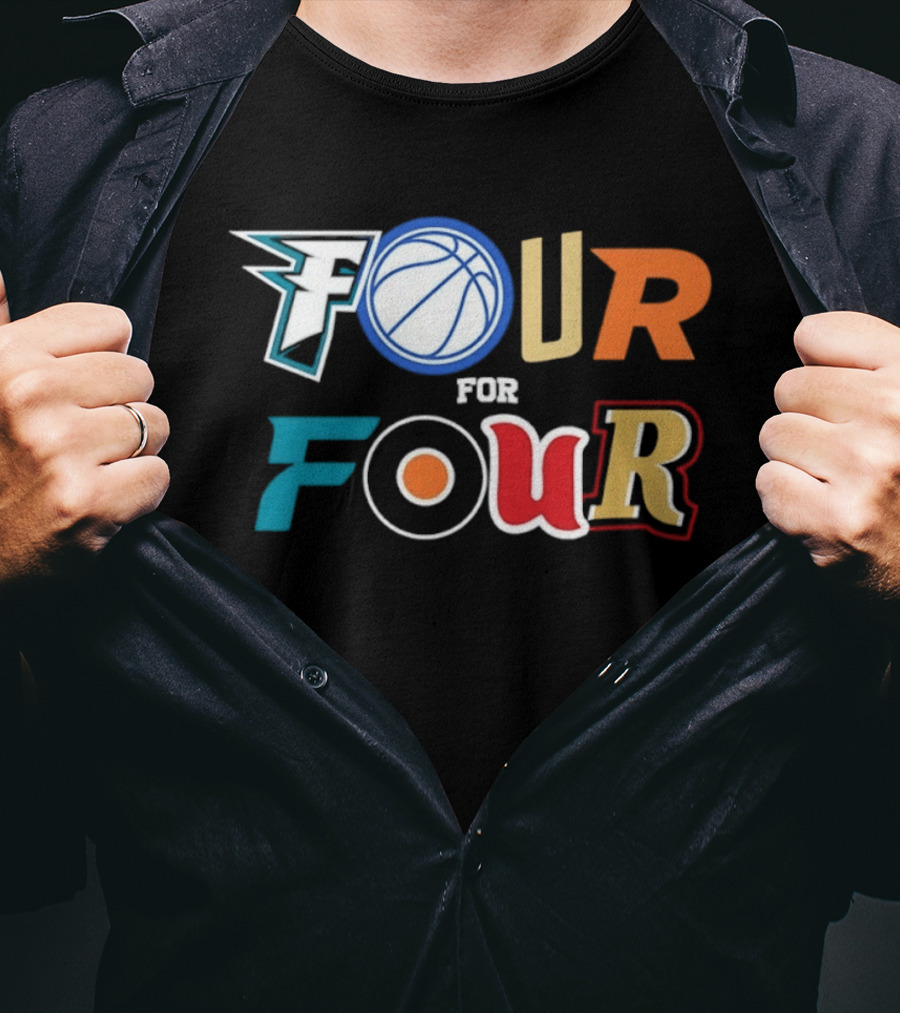 Four For Four Philadelphia Basketball Baseball Hockey Football T-Shirt