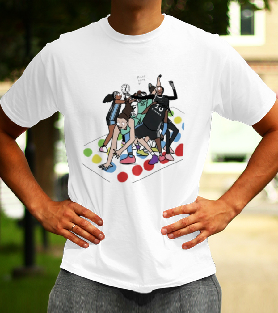 Brooklyn 35 Howard 10 Atlanta Dream Vs NY Liberty Twister Floor Game Competition T-Shirt