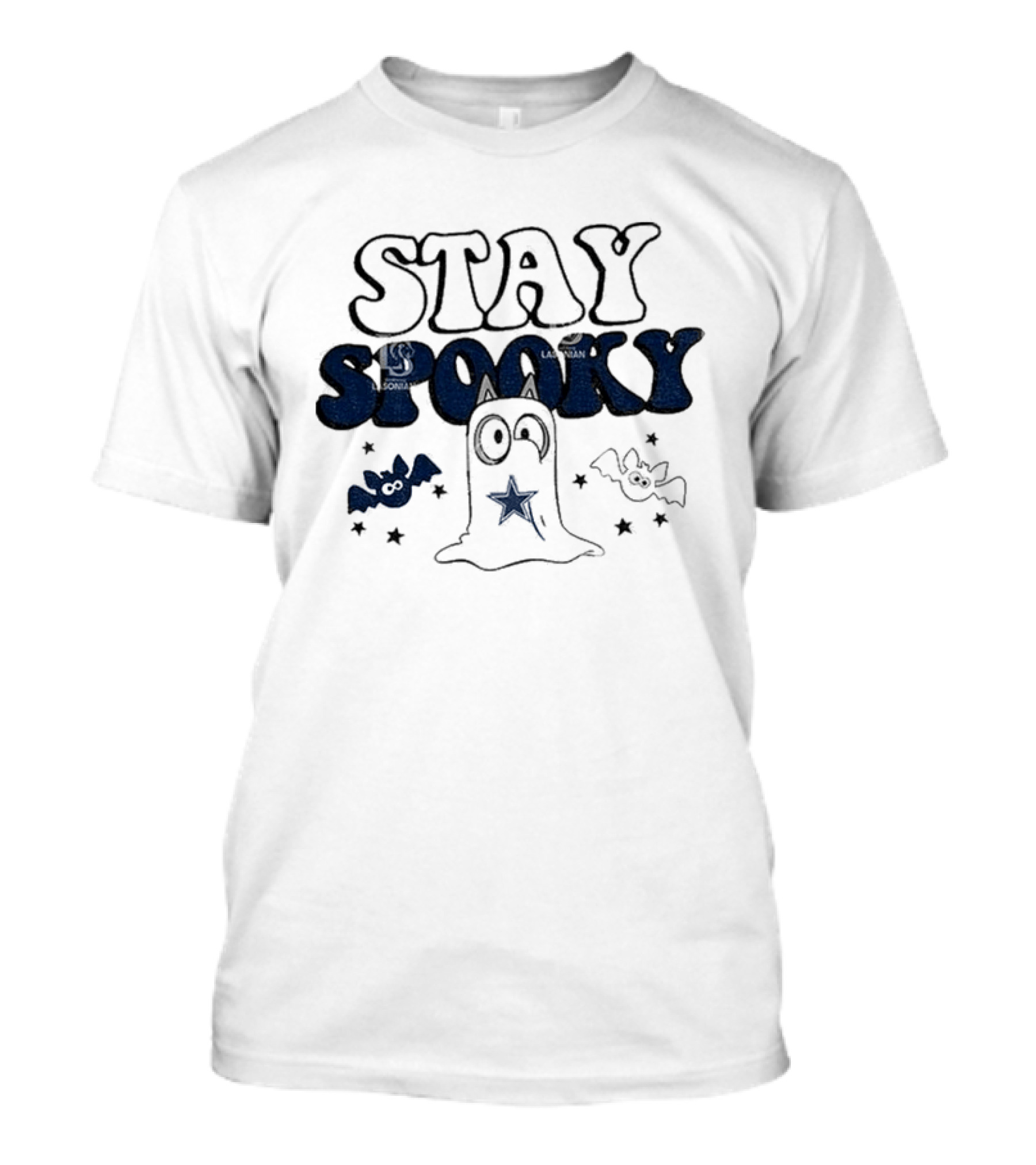 Dallas Cowboys Bluey Halloween Stay Spooky Ghost Bats Stars T-Shirt