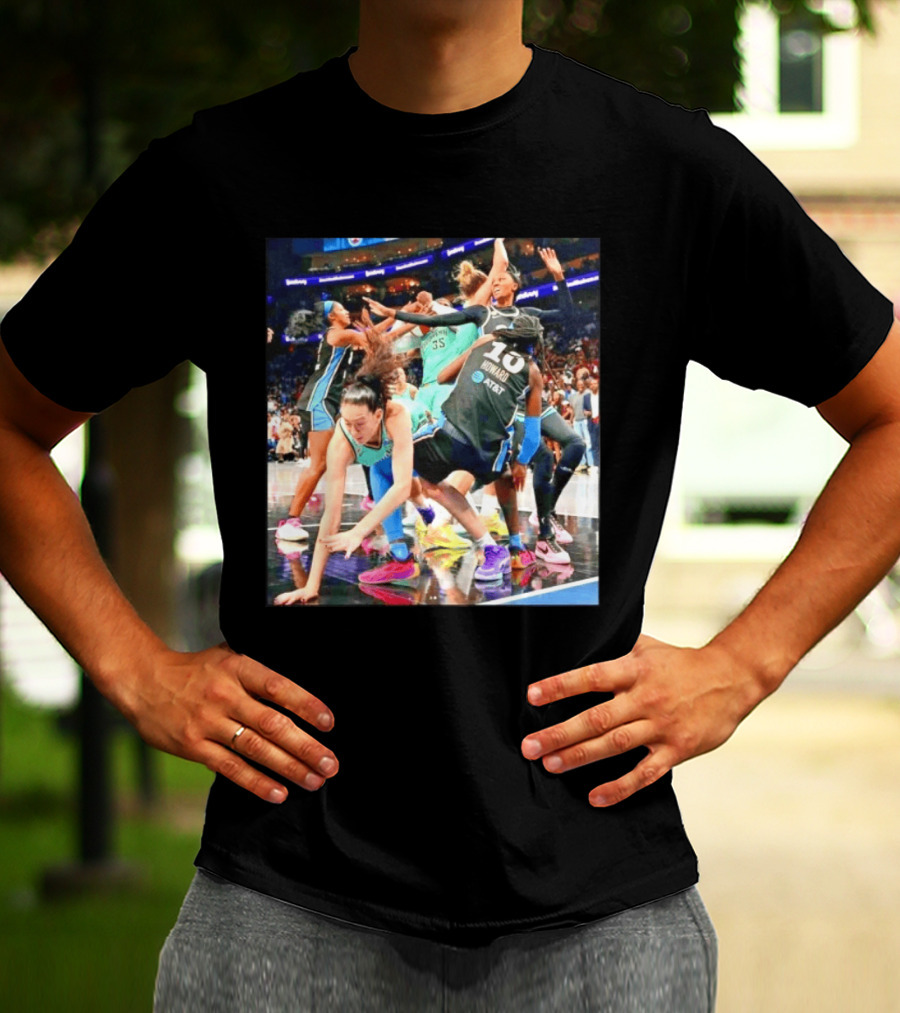 WNBA Action Howard 10 Brooklyn 35 AT&T Basketball Game T-Shirt