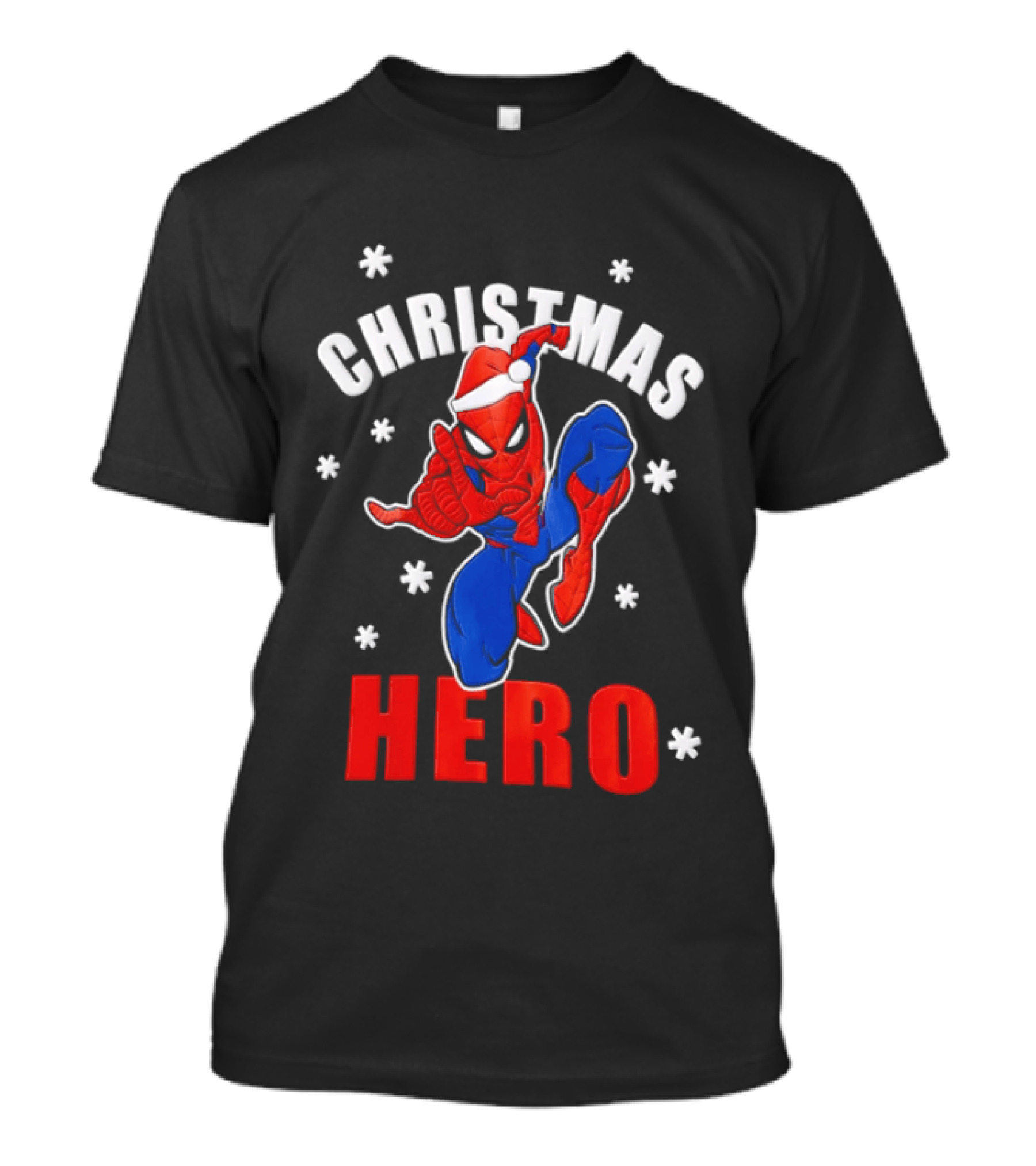 Christmas Hero Santa Hat Spider Man Marvel T-Shirt