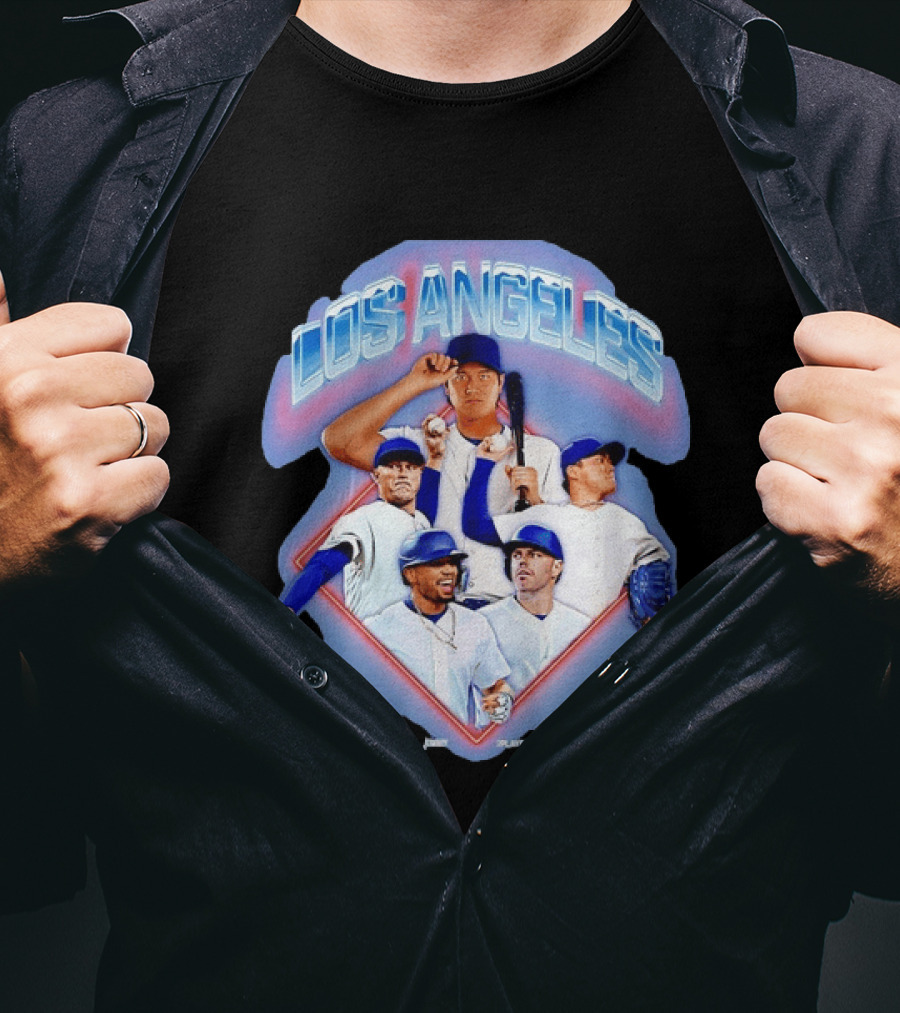 Los Angeles Dodgers Stars Shohei Ohtani Mookie Betts Number 17 50 Baseball Team Players T-Shirt
