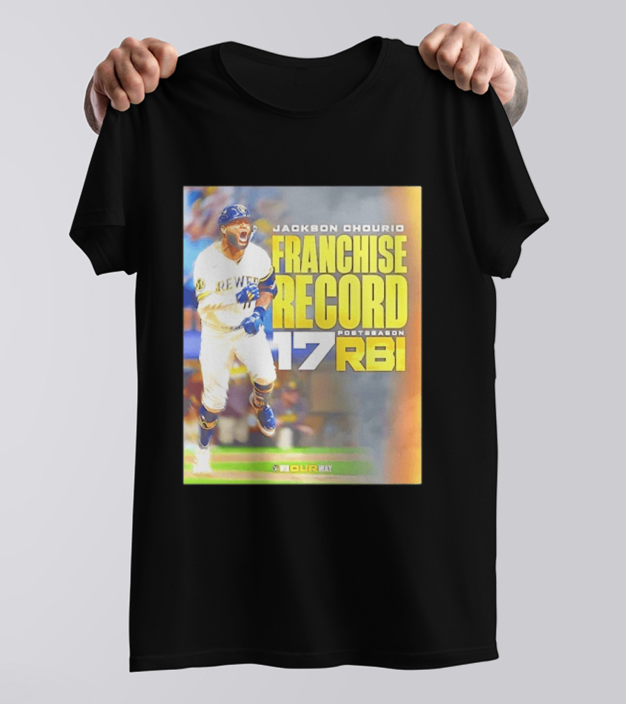 Jackson Chourio Franchise Record 17 RBI Postseason Milwaukee Brewers T-Shirt
