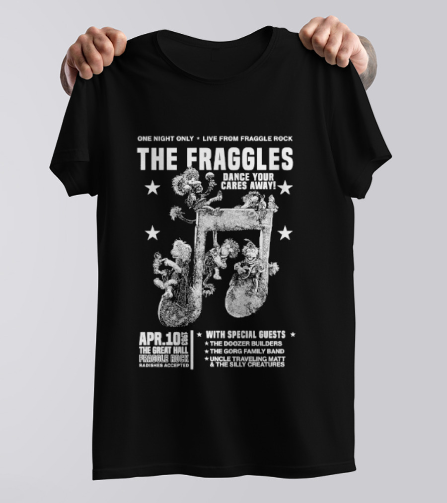 Live From Fraggle Rock The Fraggles Dance Your Cares Away One Night Only T-Shirt