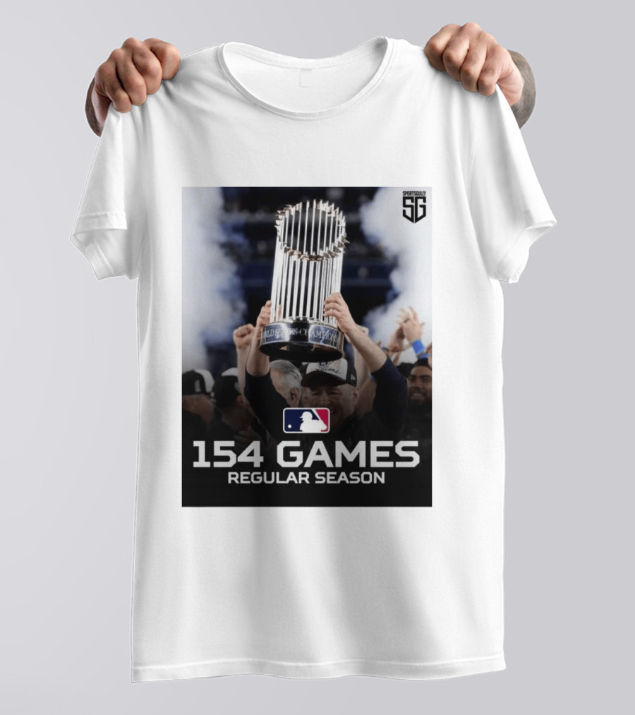 MLB 154 Games Regular Season World Series Champions Trophy T-Shirt