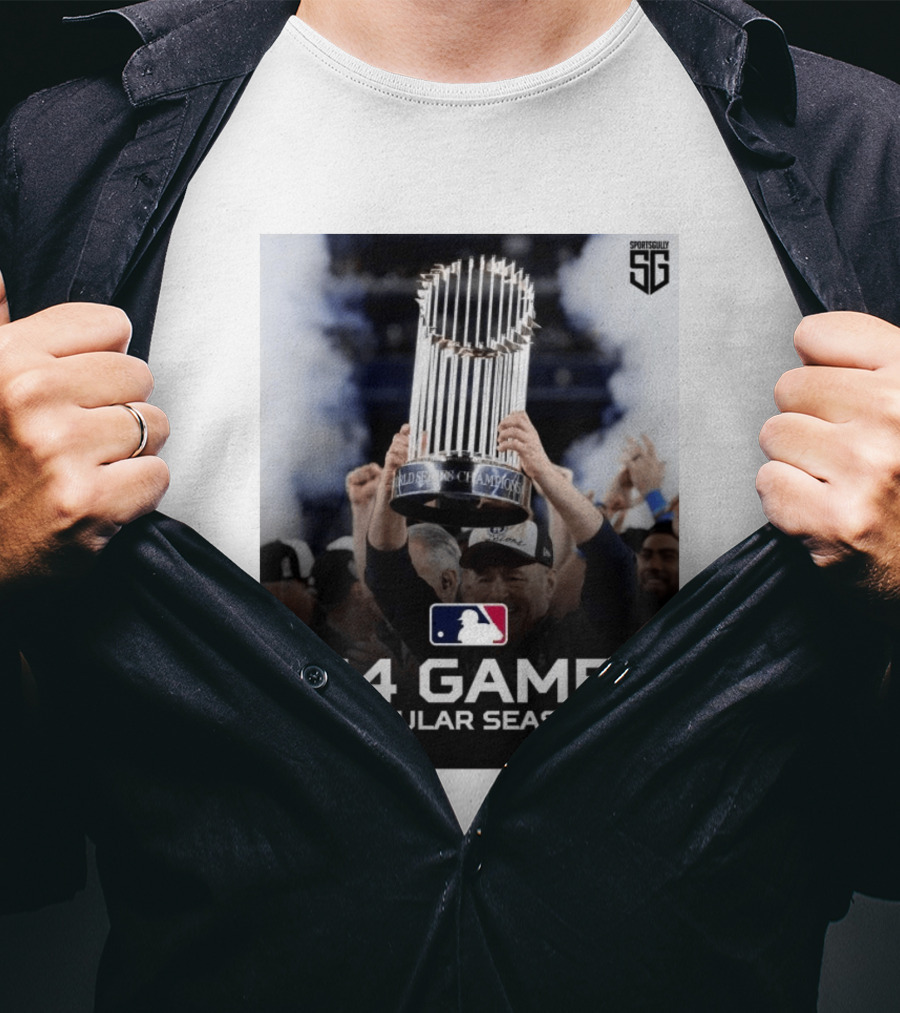 MLB 154 Games Regular Season World Series Champions Trophy T-Shirt