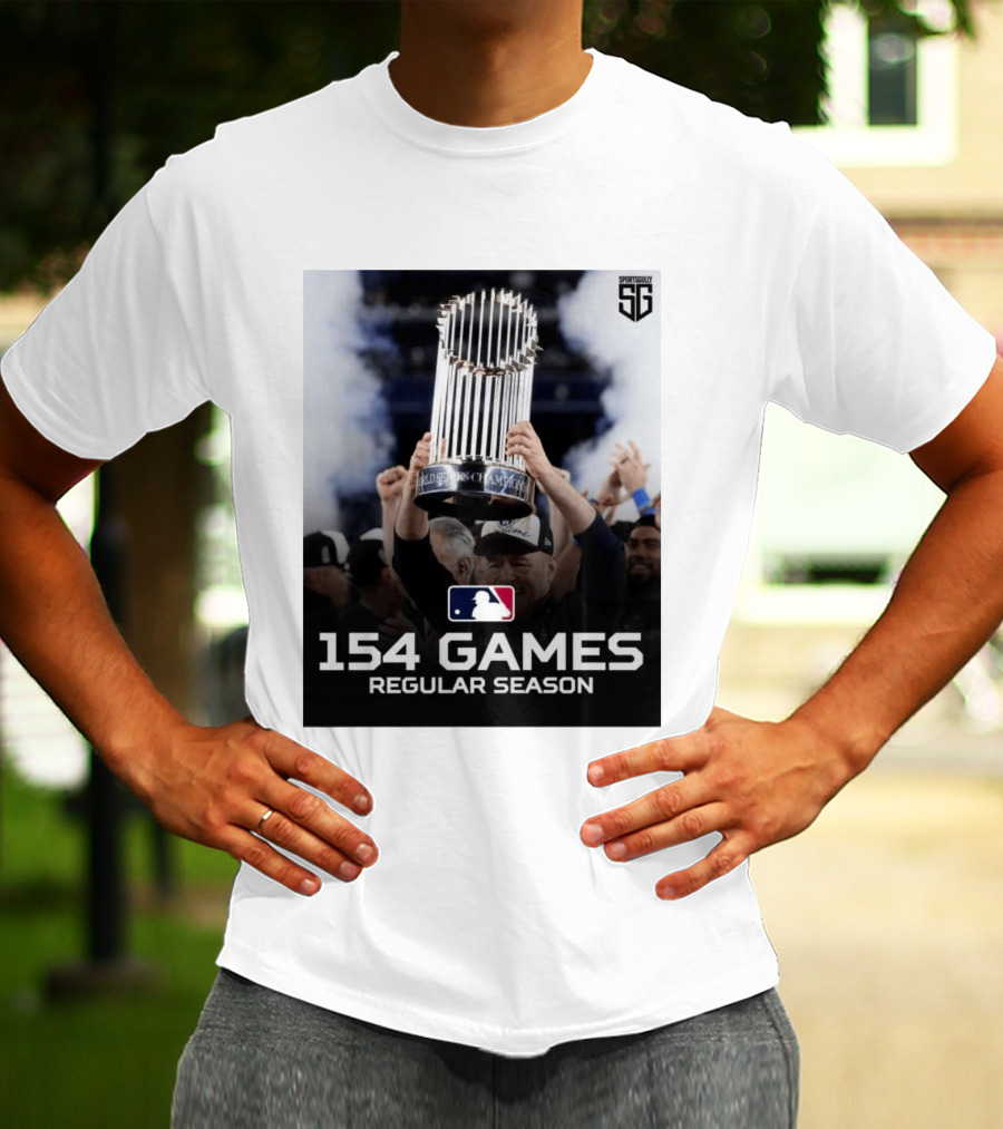 MLB 154 Games Regular Season World Series Champions Trophy T-Shirt