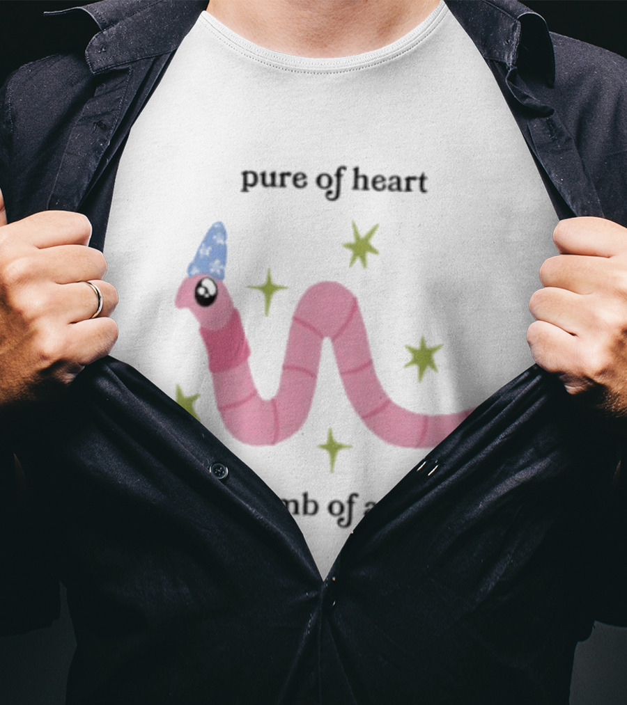 Pure Of Heart Dumb Of Ass Wizard Worm Stars Hat T-Shirt