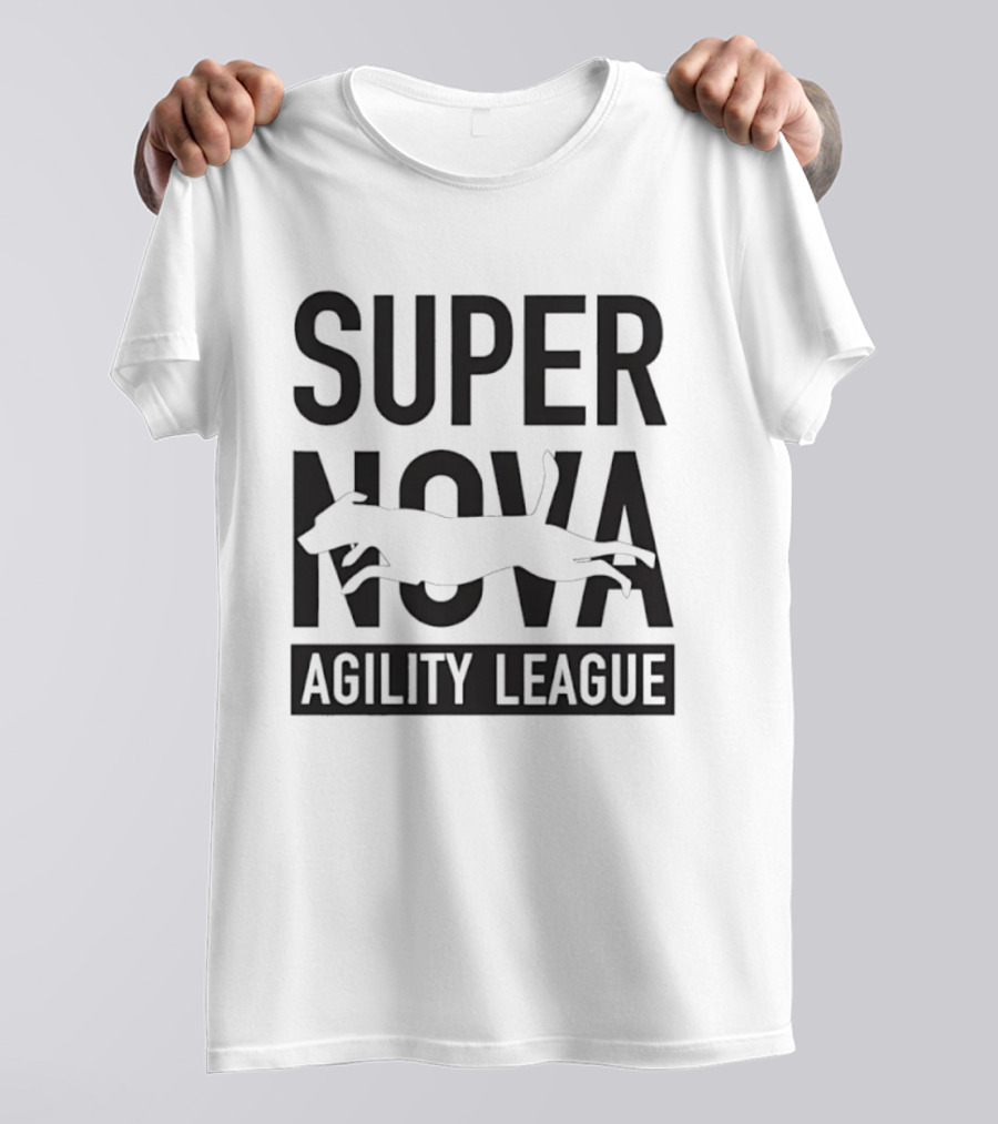 Super Nova Agility League Dog Sports Jumping Dog T-Shirt