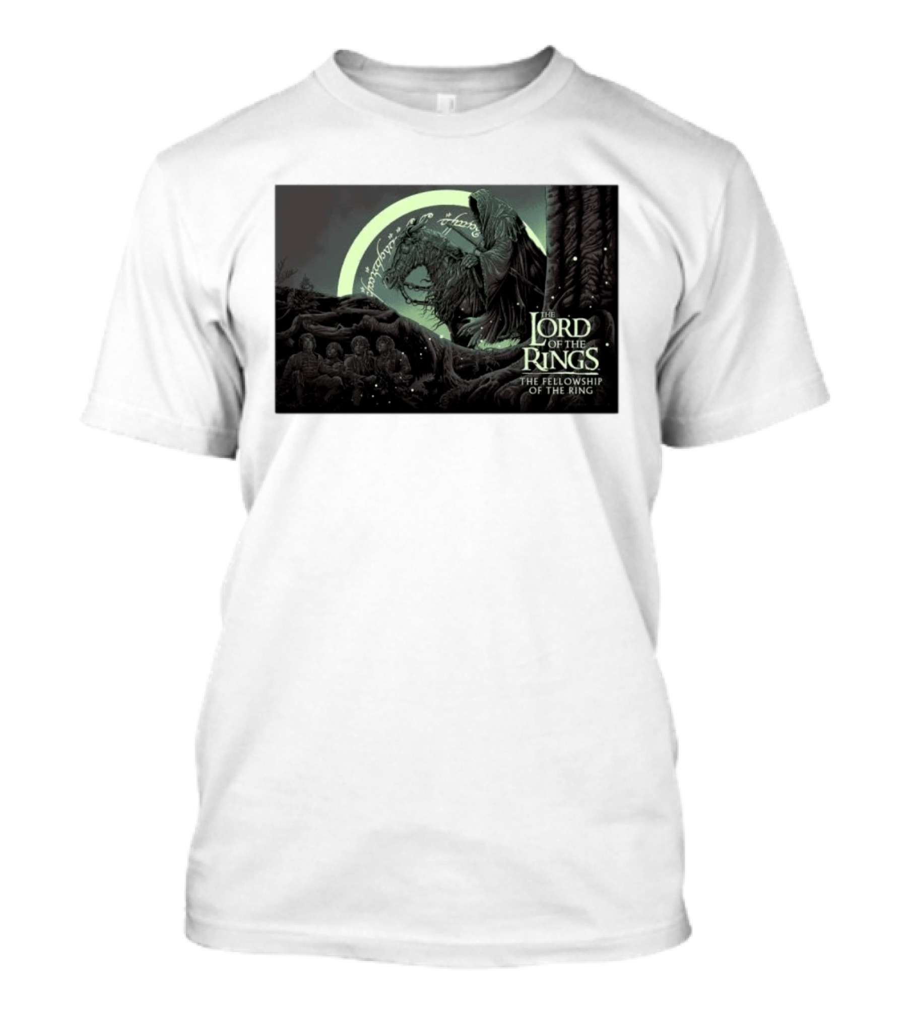 The Lord Of The Rings The Fellowship Of The Ring Nazgûl And Hobbits Scene T-Shirt