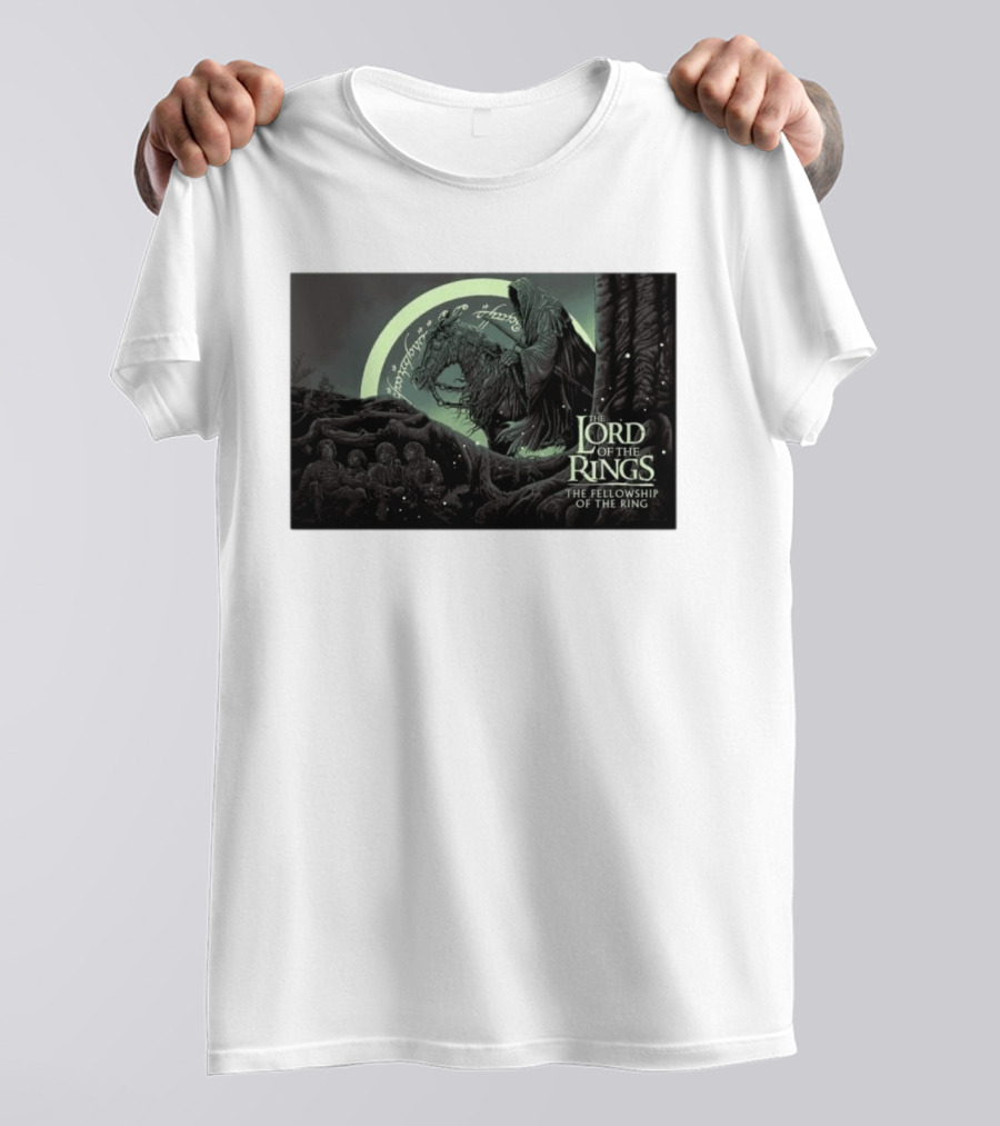 The Lord Of The Rings The Fellowship Of The Ring Nazgûl And Hobbits Scene T-Shirt